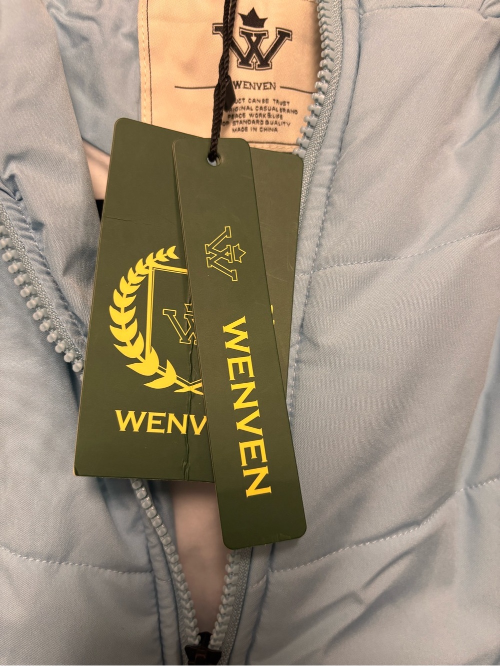 Girls' Pale Blue Quilted Hooded Puffer Coat - Picture 2 of 14